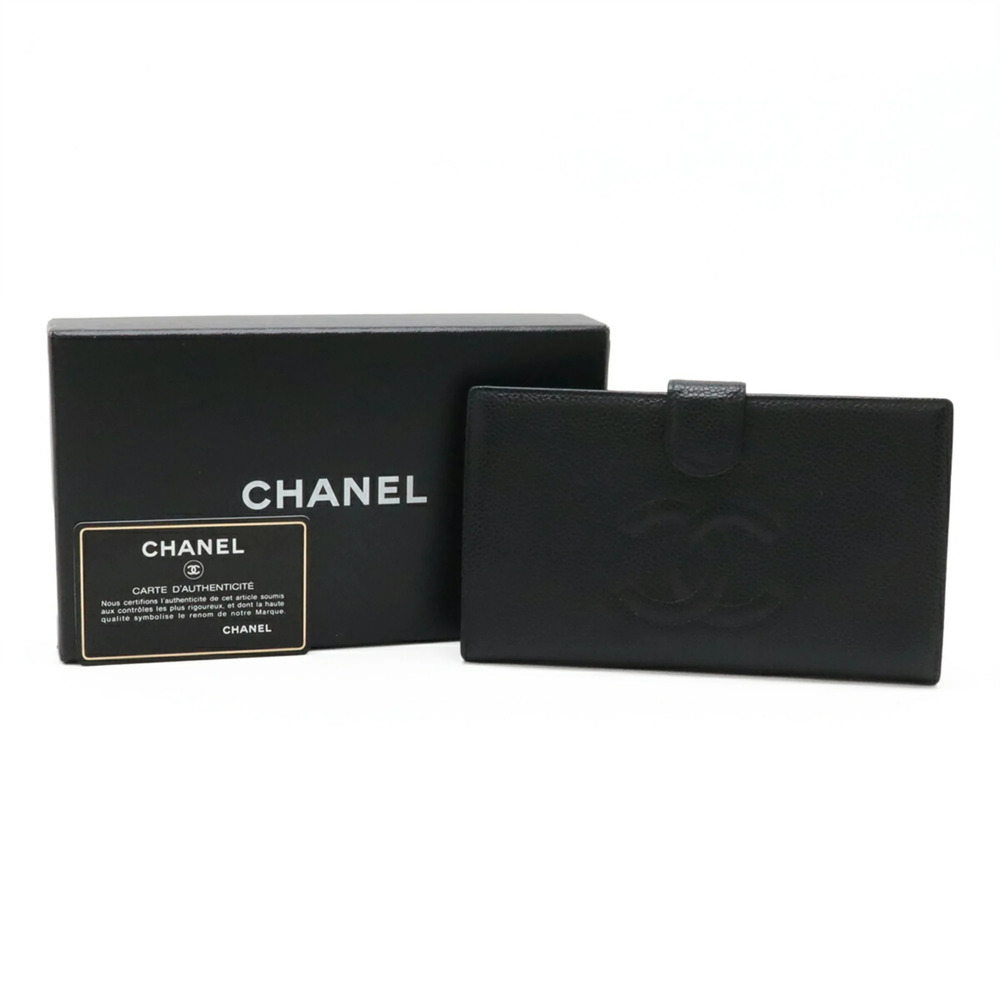 CHANEL Black Caviar Leather Logo Wallet - Picture 10 of 10